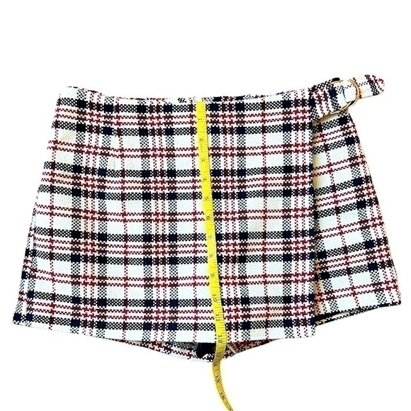 𝅺FOREVER 21 Chic & Classy Academia Tweed Mini Skort Skirt Shorts Size 26 Small - Picture 9 of 10